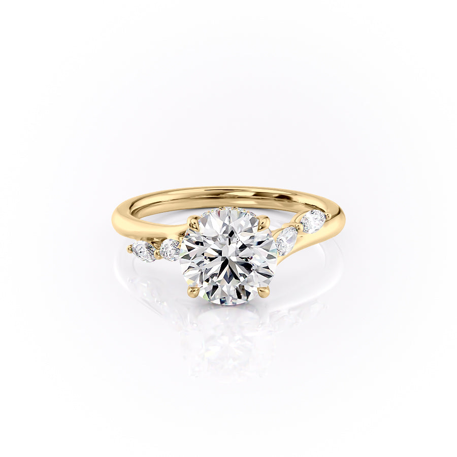 The Nova Set With A 4 Carat Round Moissanite