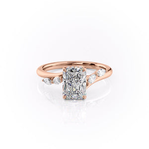 The Nova Set With A 3.5 Carat Radiant Moissanite