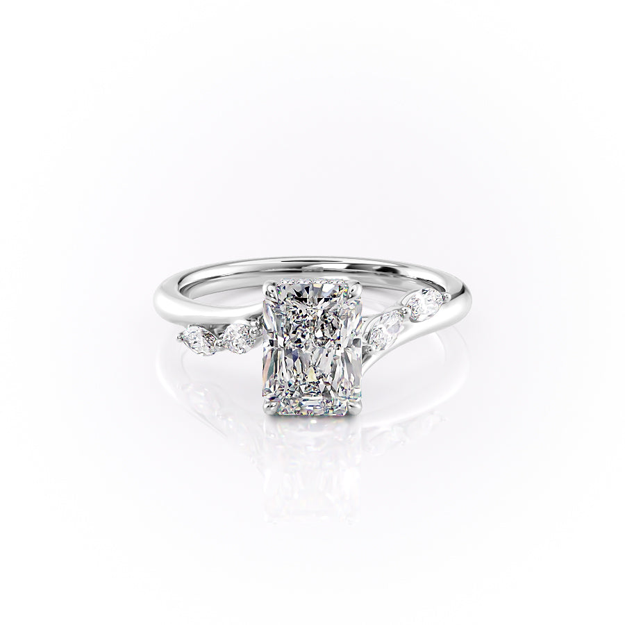 The Nova Set With A 2 Carat Radiant Moissanite