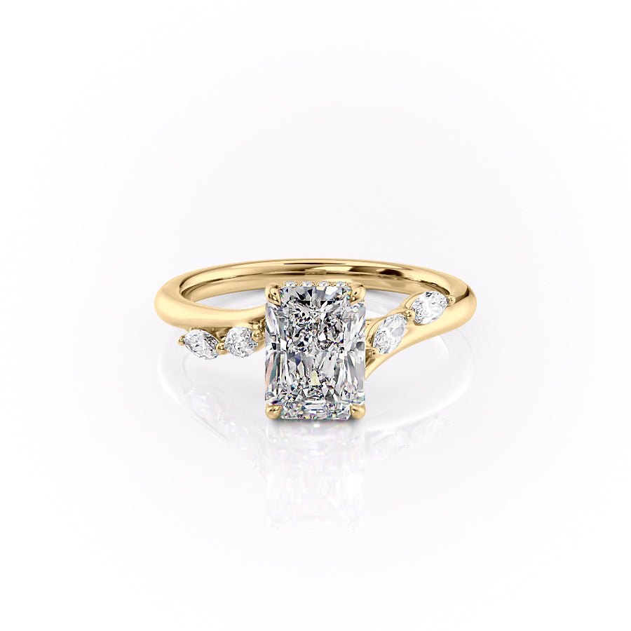 The Nova Set With A 3 Carat Radiant Lab Diamond