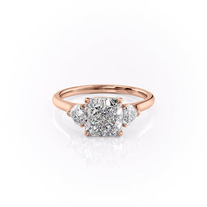 The Hearts Liv Set With A 2.5 Carat Cushion Lab Diamond
