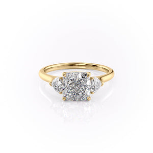 The Hearts Liv Set With A 1 Carat Cushion Lab Diamond