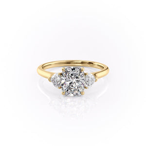 The Hearts Liv Set With A 2 Carat Elongated Cushion Lab Diamond