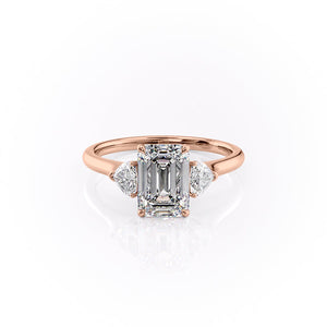 The Hearts Liv Set With A 4.5 Carat Emerald Moissanite
