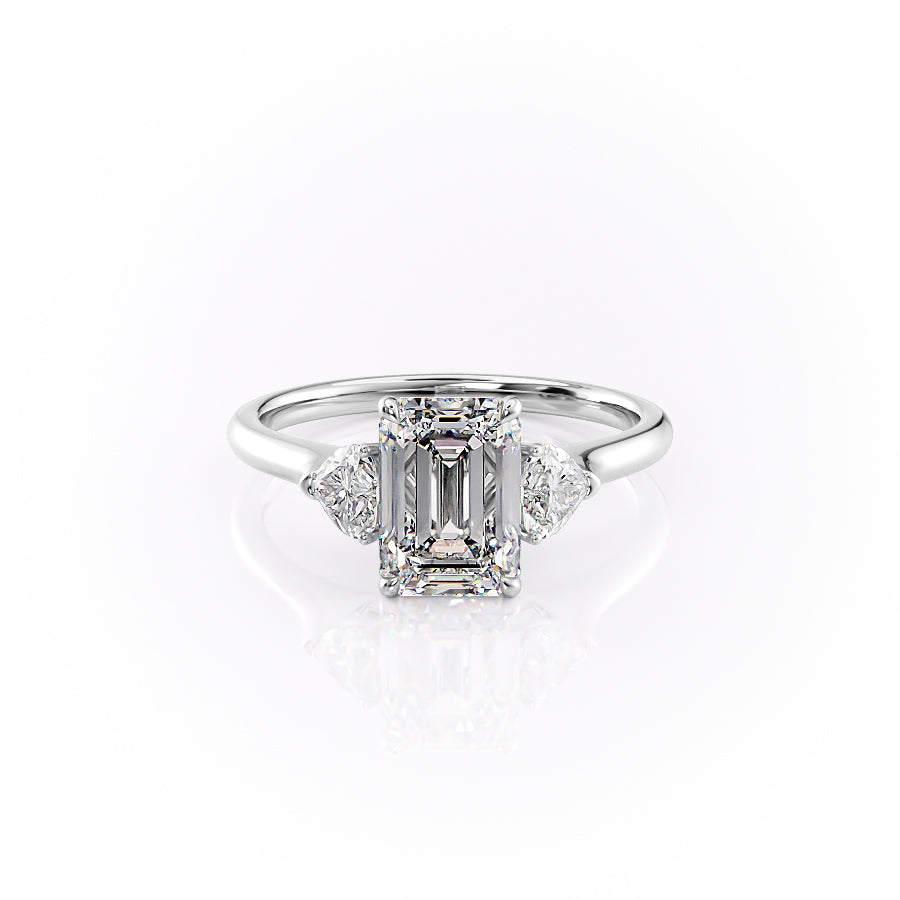 The Hearts Liv Set With A 1 Carat Emerald Lab Diamond