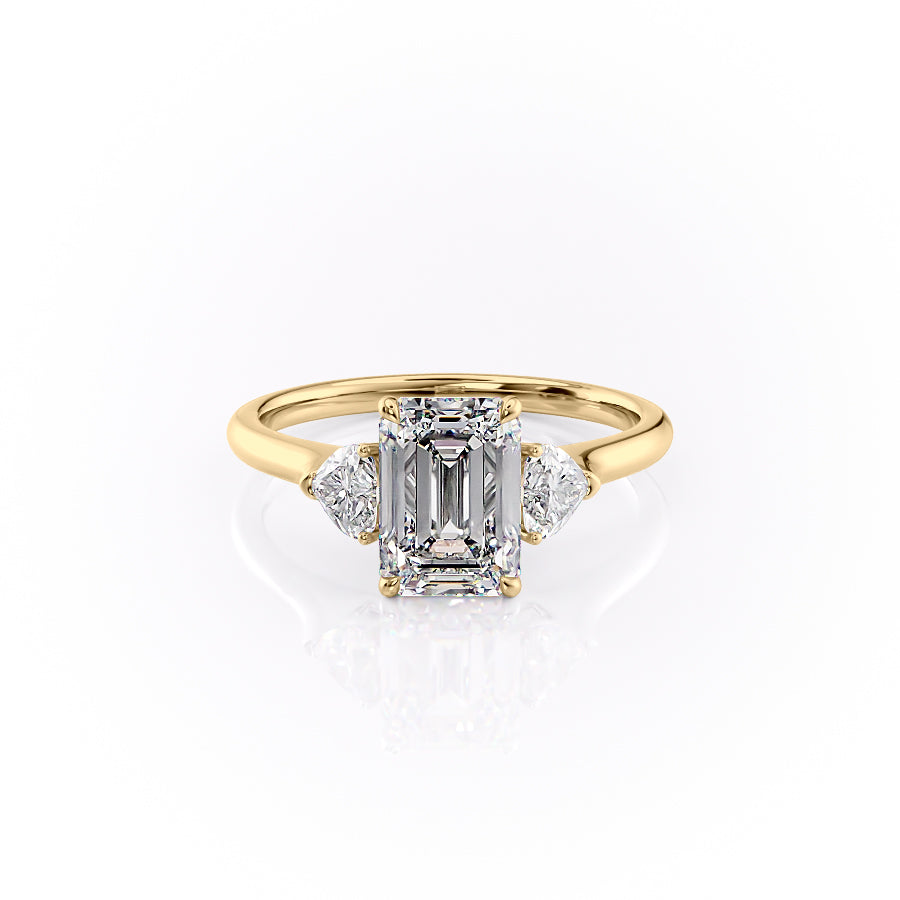 The Hearts Liv Set With A 1.5 Carat Emerald Moissanite
