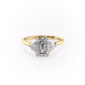 The Hearts Liv Set With A 2.5 Carat Emerald Moissanite