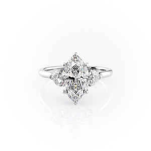 The Hearts Liv Set With A 2 Carat Marquise Lab Diamond