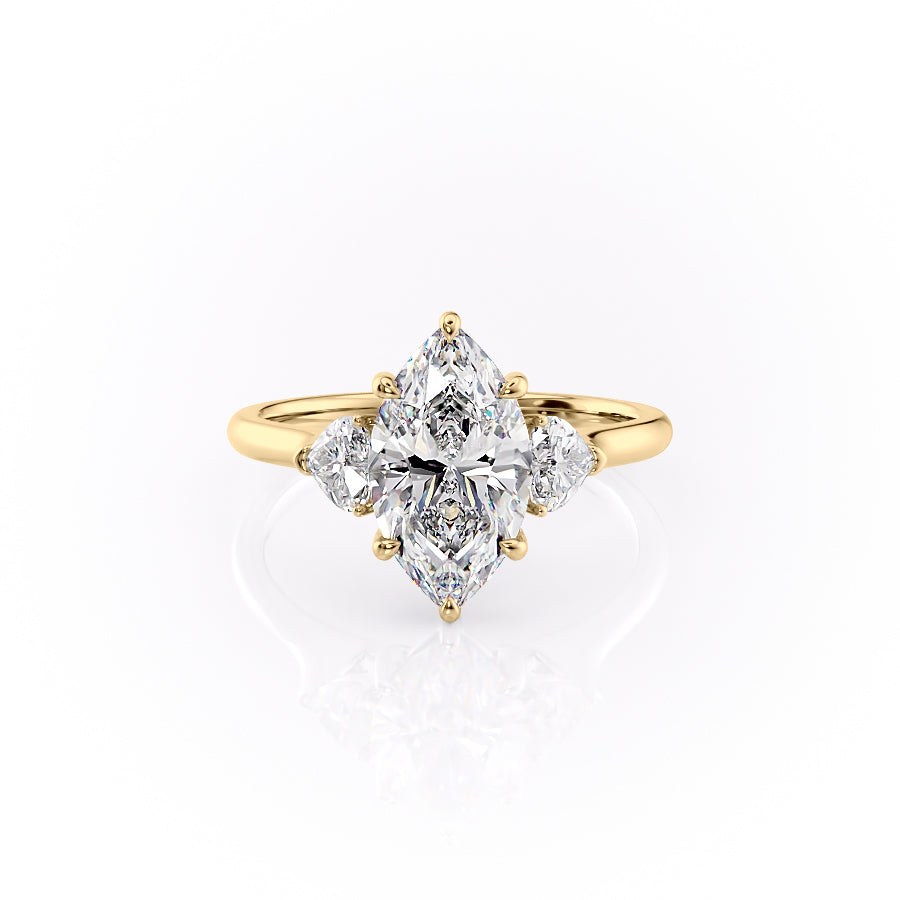 The Hearts Liv Set With A 1 Carat Marquise Lab Diamond