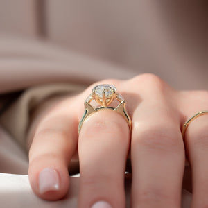 The Hearts Liv Set With A 2.5 Carat Marquise Lab Diamond
