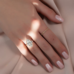 The Hearts Liv Set With A 2.5 Carat Marquise Lab Diamond