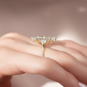 The Hearts Liv Set With A 2.5 Carat Marquise Lab Diamond