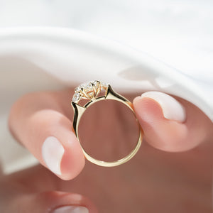 The Hearts Liv Set With A 2.5 Carat Marquise Lab Diamond