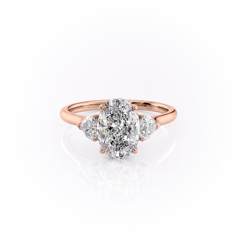 The Hearts Liv Set With A 1.5 Carat Oval Moissanite