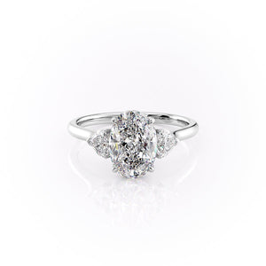 The Hearts Liv Set With A 3 Carat Oval Lab Diamond