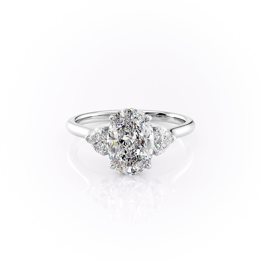The Hearts Liv Set With A 3 Carat Oval Lab Diamond