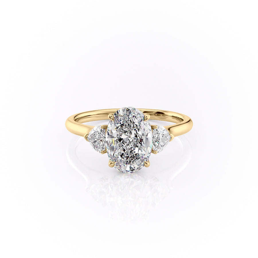 The Hearts Liv Set With A 1.5 Carat Oval Moissanite