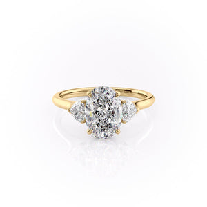 The Hearts Liv Set With A 1 Carat Oval Lab Diamond