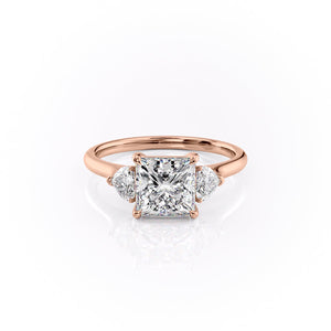 The Hearts Liv Set With A 2.5 Carat Princess Lab Diamond
