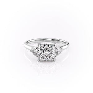 The Hearts Liv Set With A 4.5 Carat Princess Moissanite