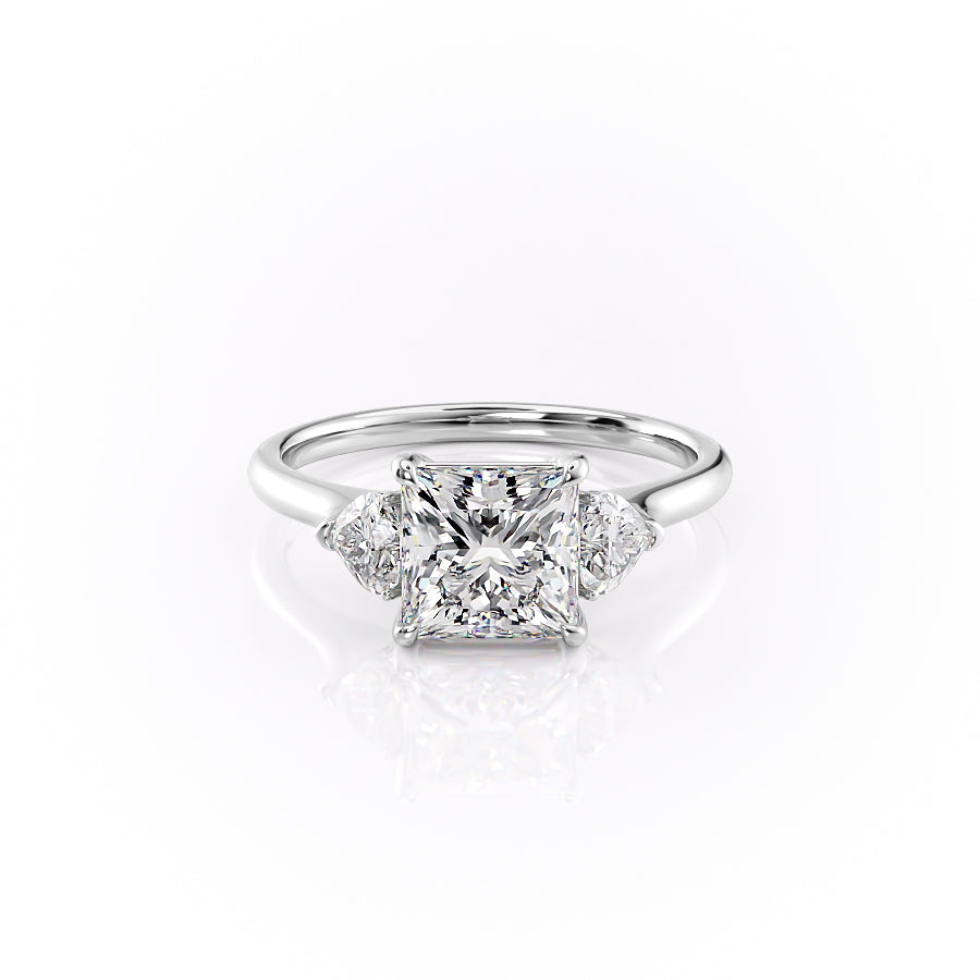 The Hearts Liv Set With A 2 Carat Princess Lab Diamond