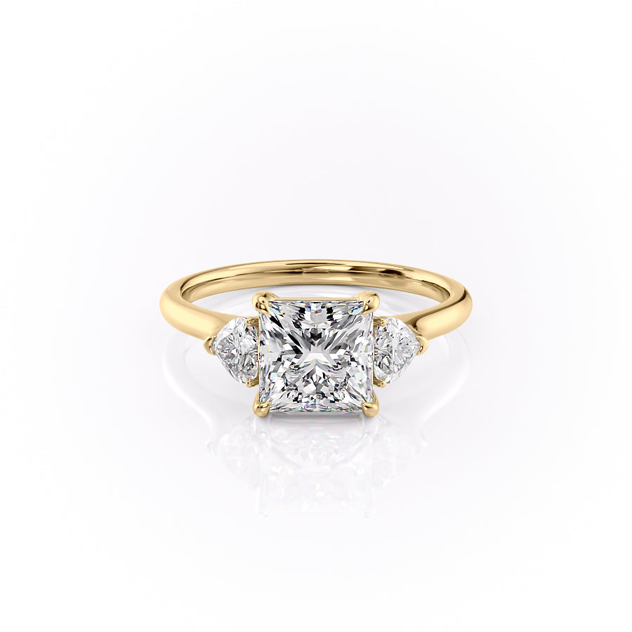 The Hearts Liv Set With A 2.5 Carat Princess Moissanite