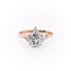 The Hearts Liv Set With A 1.5 Carat Pear Moissanite