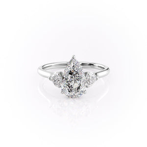 The Hearts Liv Set With A 3.5 Carat Pear Moissanite