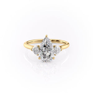 The Hearts Liv Set With A 2.5 Carat Pear Moissanite
