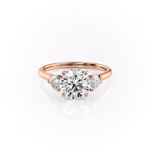 The Hearts Liv Set With A 3 Carat Round Lab Diamond
