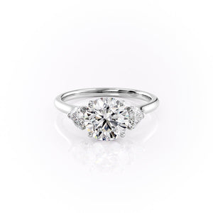 The Hearts Liv Set With A 1.5 Carat Round Lab Diamond