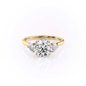 The Hearts Liv Set With A 2.5 Carat Round Lab Diamond