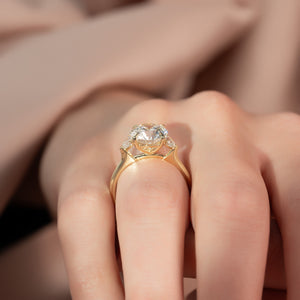 The Hearts Liv Set With A 2 Carat Round Lab Diamond