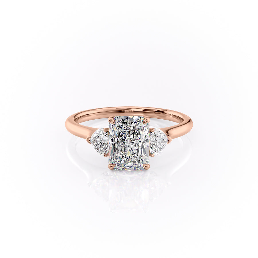 The Hearts Liv Set With A 2.5 Carat Radiant Lab Diamond