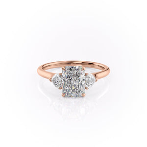 The Hearts Liv Set With A 2 Carat Radiant Lab Diamond