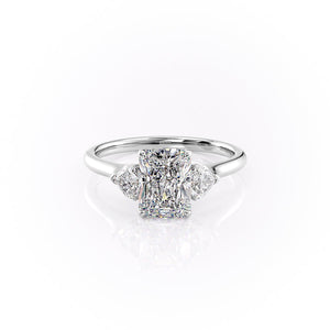 The Hearts Liv Set With A 2 Carat Radiant Lab Diamond