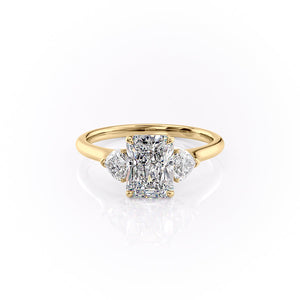 The Hearts Liv Set With A 4.5 Carat Radiant Moissanite