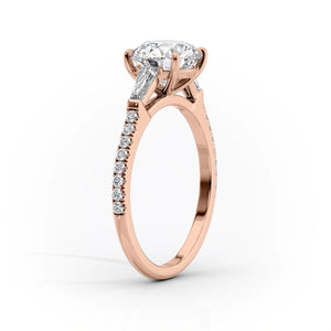 The Pave Liv Set With A 1.5 Carat Princess Lab Diamond
