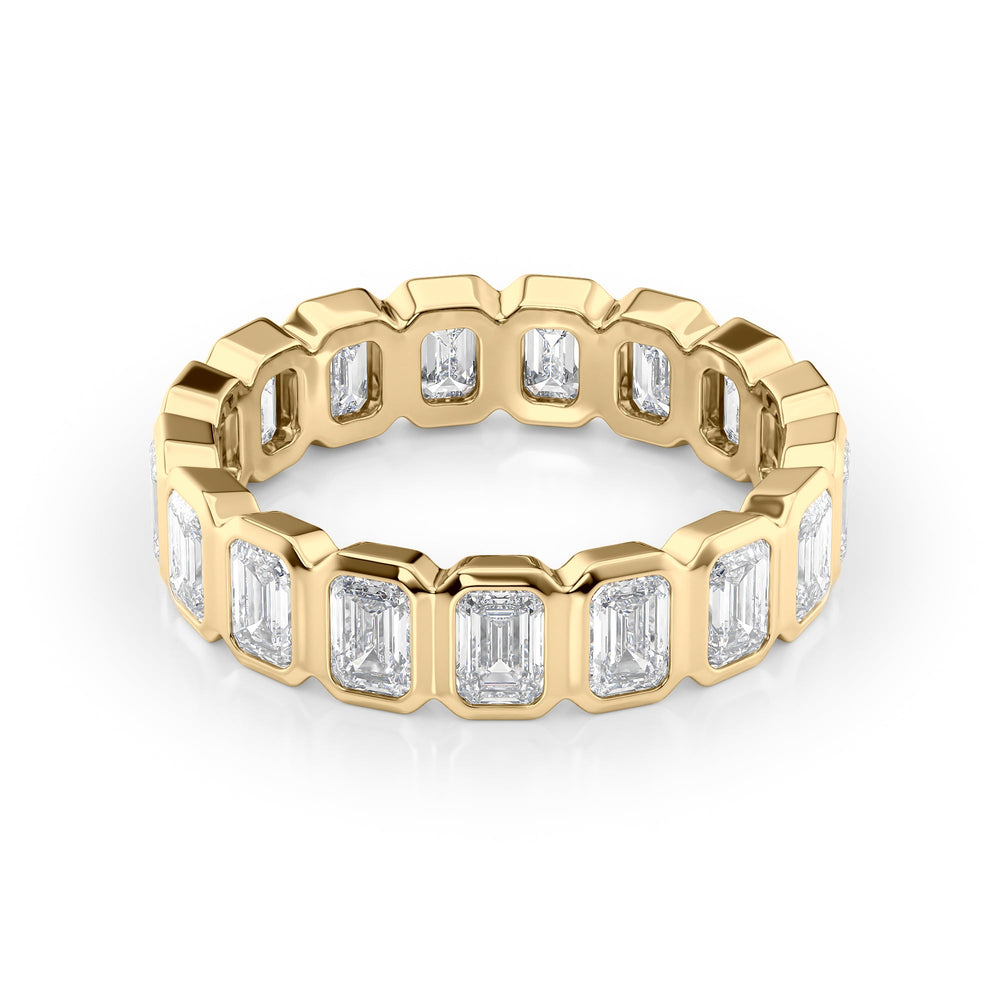 4.5ct Emerald Bezel Eternity