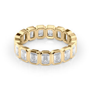 4.5ct Emerald Bezel Eternity
