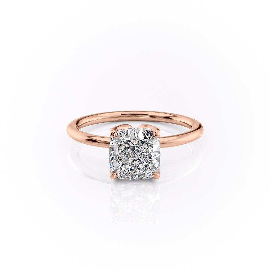 The Lisa Set With A 2 Carat Cushion Lab Diamond