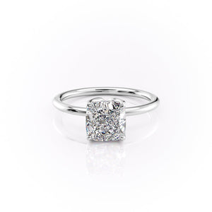 The Lisa Set With A 3.5 Carat Cushion Moissanite