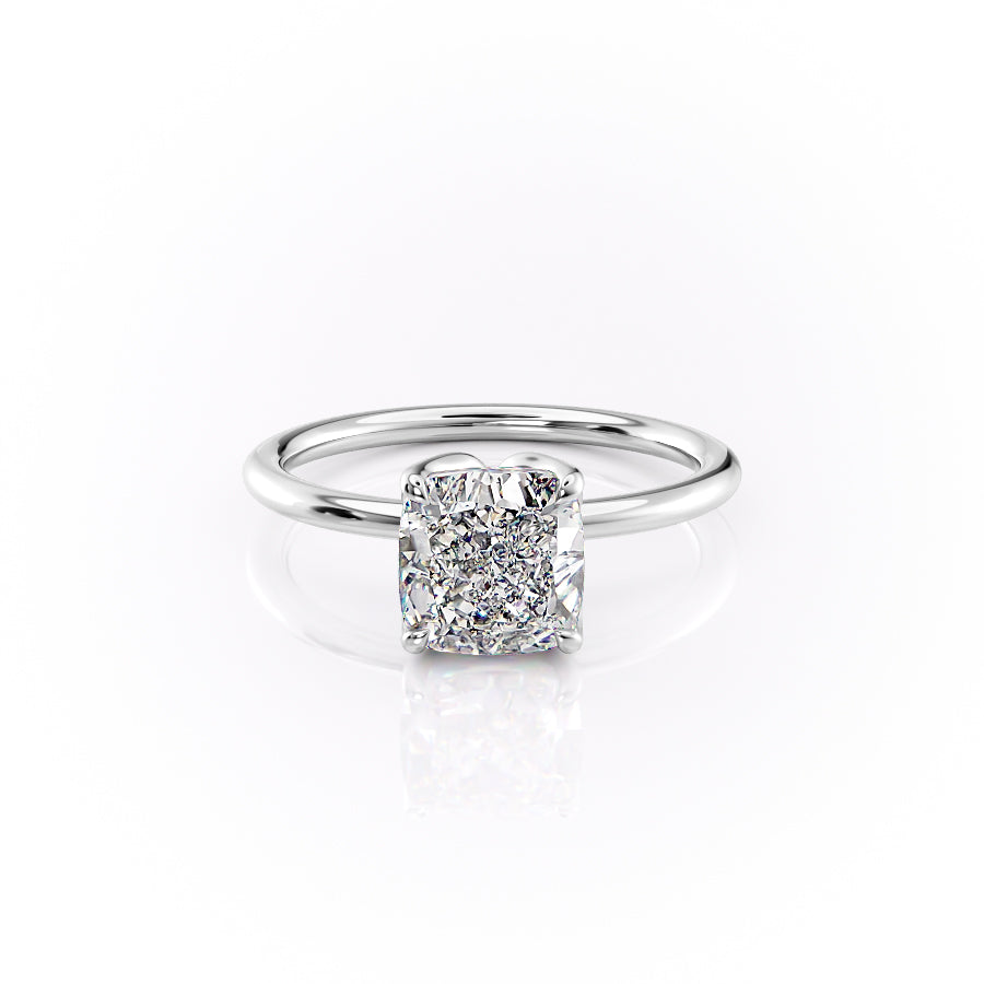 The Lisa Set With A 1.5 Carat Cushion Lab Diamond