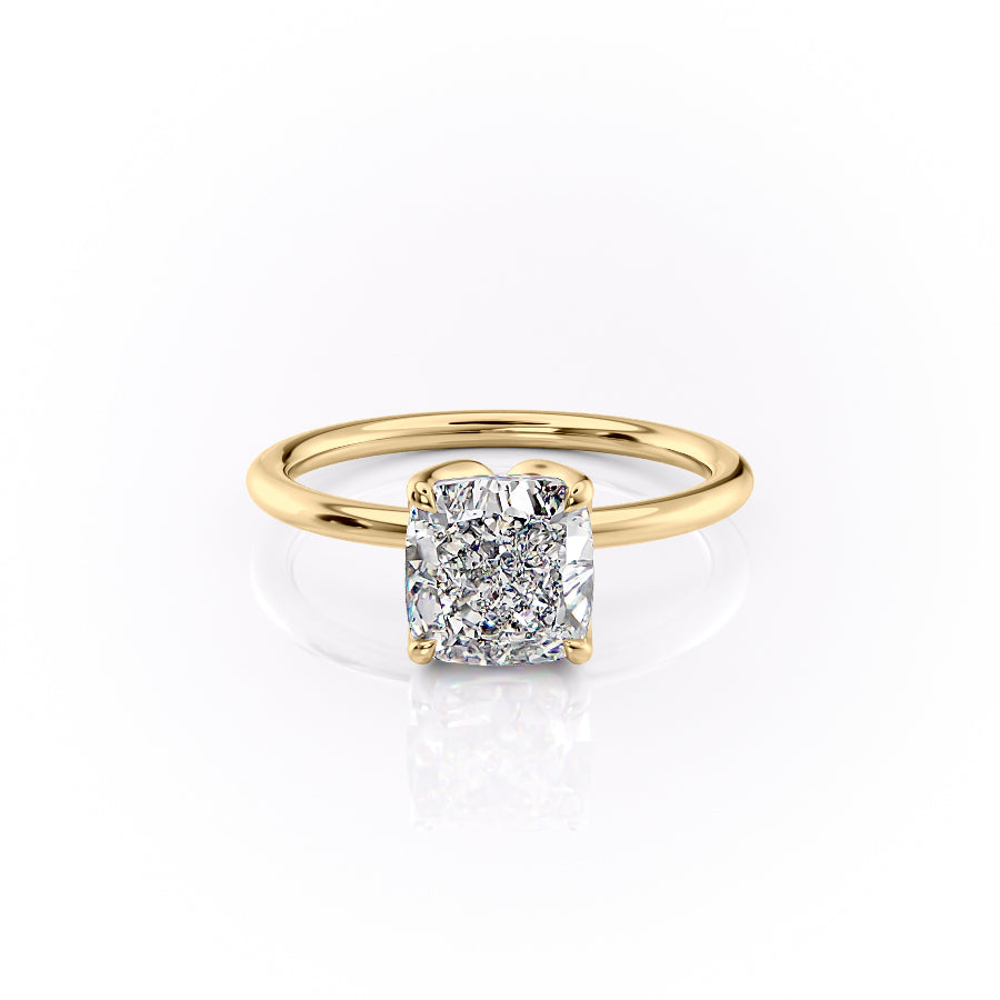 The Lisa Set With A 3 Carat Cushion Lab Diamond