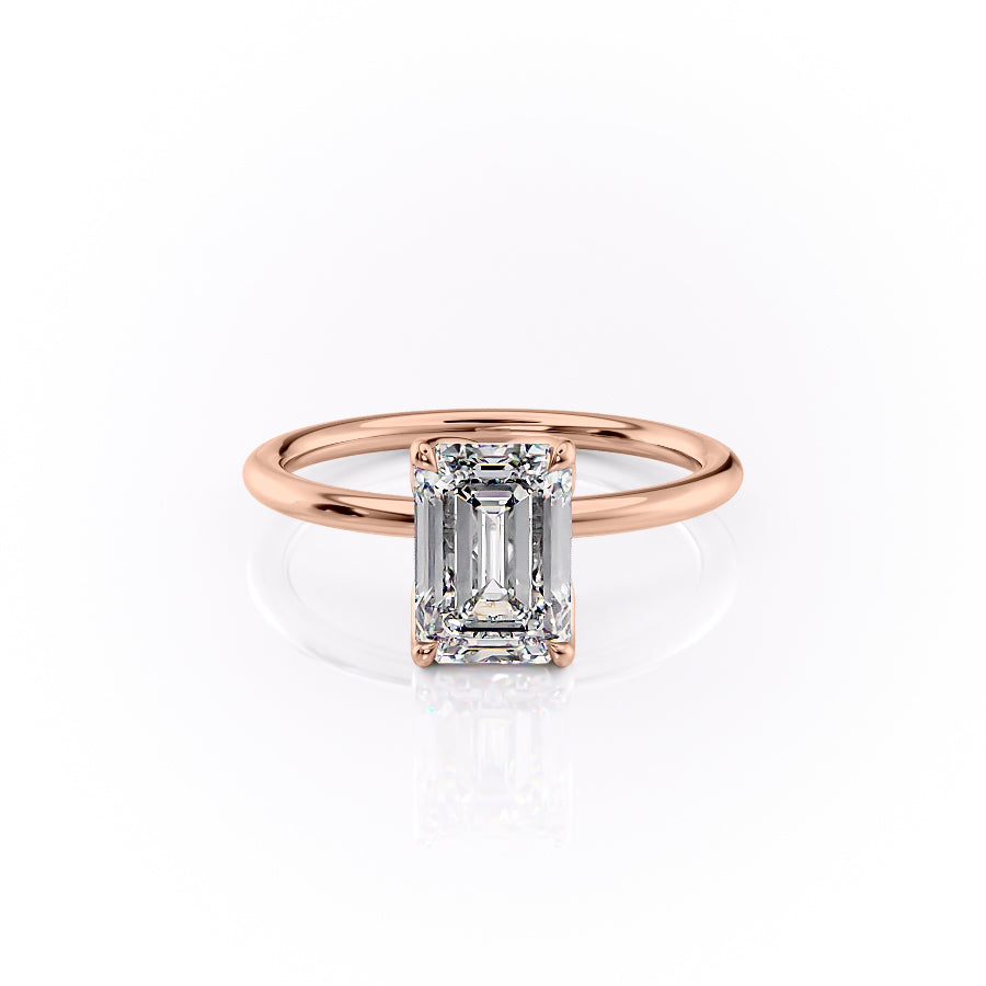 The Lisa Set With A 2.5 Carat Emerald Moissanite