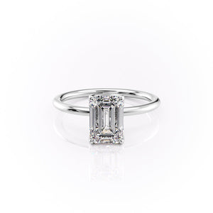 The Lisa Set With A 2 Carat Emerald Lab Diamond