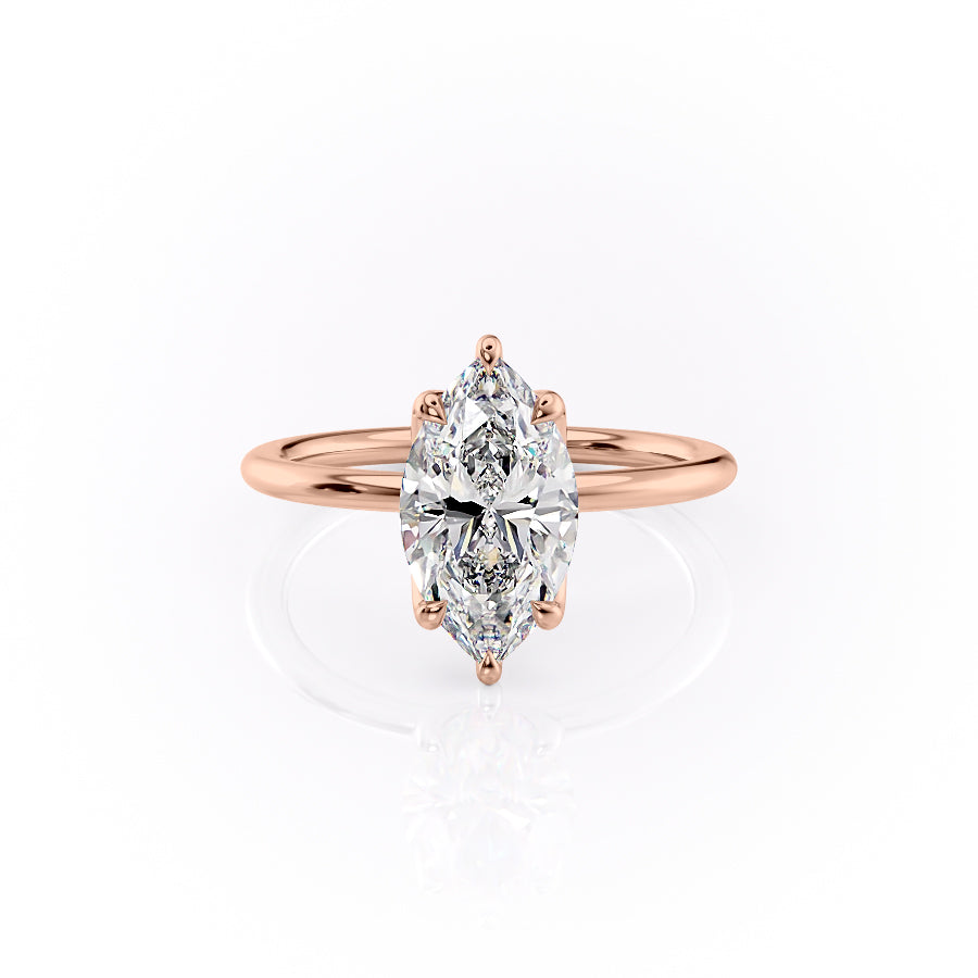 The Lisa Set With A 1.5 Carat Marquise Moissanite
