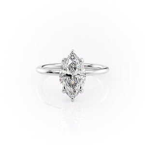 The Lisa Set With A 2.5 Carat Marquise Moissanite