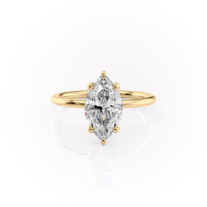 The Lisa Set With A Marquise Moissanite