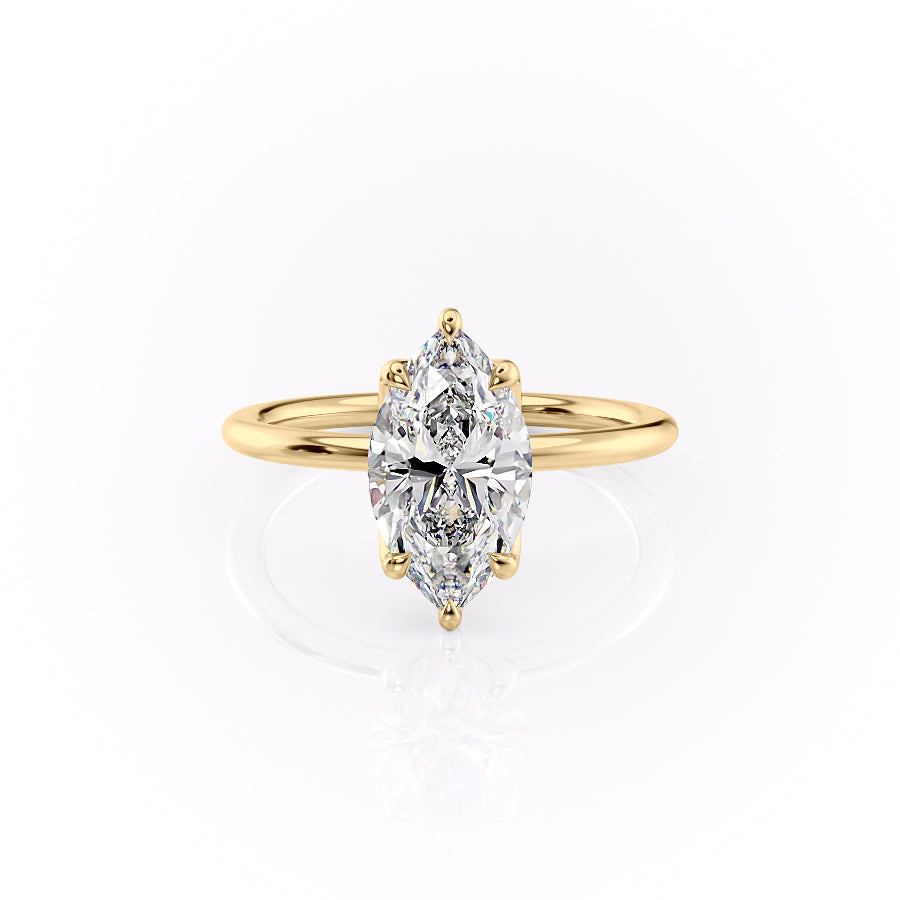 The Lisa Set With A 2 Carat Marquise Lab Diamond